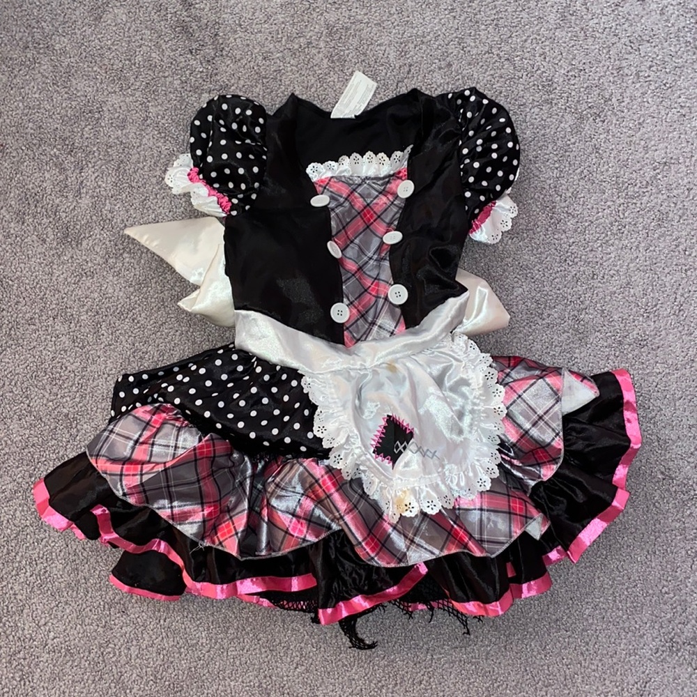 Kids Size 8 Halloween Doll Housemaid costume